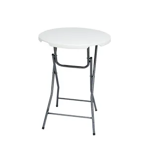 문 110cm 높이 원형 테이블 HDPE 탁상 노화 방지 재료 고품질 야외 테이블과 의자