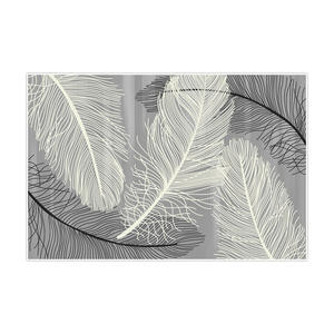 พรมเช็ดเท้าสไตล์มินิมอลสุดหรู ลายขนนกแบบนามธรรม รูปทรงสี่เหลี่ยมผืนผ้า วัสดุเลียนแบบขนแคชเมียร์ กันลื่น สไตล์นอร์ดิก สำหรับทางเข้าบ้าน - Product Image 3