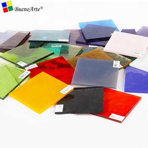 Buenoarte COE 85 Fusibili in Vetro per Caffè Blu Verde Bianco Artigianali Creativi Hot Melt Fatti a Mano 5x5cm Giocattolo Educativo Unisex - Product Image 2