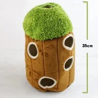 Jouet pour chien tendance et très vendu : Hureaux cachés dans les trous d'arbre, écureuils et hiboux en peluche, jouet à mâcher couineur pour animaux de compagnie