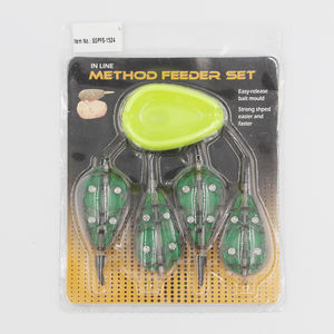 Molde alimentador plano de línea de pesca de carpa 20G/30G/40G/50G/60G 2 + 1/3 + 1/4 + 1 Juego de jaula de cebo Material de plomo de plástico estado impreso lago - Product Image 6