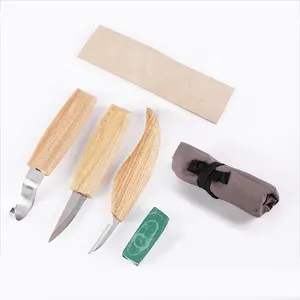 5PCS 나무 조각 도구 조각 칼 세트 숟가락 조각 칼 Whittling 칼