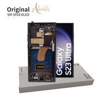 Pack de Servicio Soft OLED S918 con Pantalla LCD para Samsung Galaxy S23 Ultra, Piezas de Reparación para Teléfono Móvil, Ensamblaje de LCD con Marco