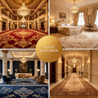 Alfombra de Hotel HJ de Pelo Largo y Grueso, Impresa, Personalizada, de Polipropileno/Nailon, de Lujo, para Dormitorio, Sala de Estar, Antiestática, para Interiores