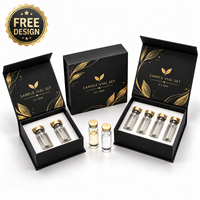 Boîte d'emballage magnétique en carton rigide EVA personnalisée avec logo, insert en mousse EVA pour 1 à 10 flacons de 2 ml, 3 ml, 10 ml