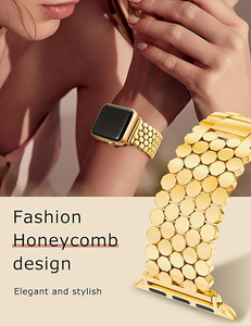 Bracelet de montre en acier inoxydable plaqué or 18 carats pour <span class=keywords><strong>Apple</strong></span> IWatch Series 11 10 9 8 7 6 5 4 3 2 1 Ultra <span class=keywords><strong>SE</strong></span> - Product Image 5