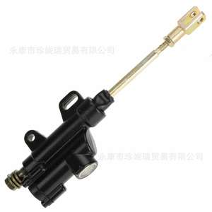 Pompe de frein arrière pour moto tout-terrain Cqr, hydraulique à tête plate avec support de rétroviseur, pièce de réparation en alliage d'aluminium noir - Product Image 4