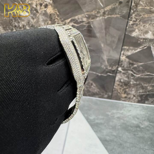 Fabriek Groothandel Vvs Moissanite Horloge Pas Diamant Tester Custom Uit Vierkante Arabische Wijzerplaat Luxe Hiphop Heren Sieraden - Product Image 5