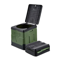 Toilette de camping pliable, étanche, en plastique, mobile, à séparation sèche, stable, pour voiture, caravane, adulte, usage extérieur