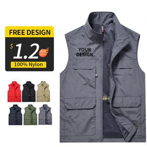 Gilet Homme Haut de Gamme en Nylon Décontracté Respirant pour Sport, Photographie, Pêche et Activités de Plein Air, Multi-Poches, Col Montant - Product Image 2