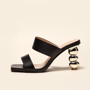 2024 nuevo verano OL Oficina punta abierta tacones altos diseñador calidad señoras tacones de forma especial con plantilla de PU <span class=keywords><strong>plataforma</strong></span> moda - Product Image 3
