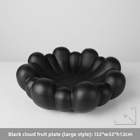 Plateau de rangement moderne et simple en résine nuageuse pour fruits, ornement décoratif pour salons, salles à manger, tables basses et décoration intérieure