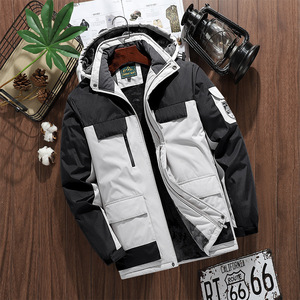 Men's Winter Soft Shell Jacket Winter Outdoor Thick <strong>Velvet</strong> Fleece Oversize Windbreaker <strong>Coat</strong> - Product Image 1