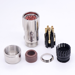 M23 ô tô động cơ servo mã hóa Kết nối cắm (Nam/nữ) vàng-mạ Đồng địa chỉ liên lạc CE chứng nhận 6/8/12 pin cắm điện - Product Image 6