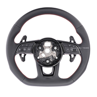Volant sport B9 M avec palettes de changement de vitesse multi-boutons en similicuir suédé compatible avec Audi A3 A4L A5 A6L A7 Q2L Q3 Q5 Q5L Q7