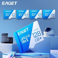 EAGET Grosir Kartu Memori TF SD 16GB 64GB 128GB 256GB Kapasitas Asli Kelas 10 U1U3 100MB/S Logo Kustom Plastik untuk Ponsel