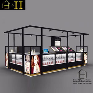Hopping Mall Popup En Bois Blanc Rose Belle Jeunesse Fille Maquillage Cosmétiques <span class=keywords><strong>Kiosque</strong></span> Cosmétique Affichage - Product Image 3