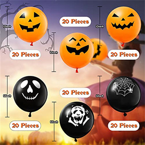 Halloween <b>Balloon</b> Party <b>Balloon</b> Set Grimace Scary Haunted House 12 "Halloween Latex <b>Balloon</b> <b>Decoration</b> - Product Image 2