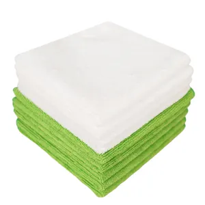 30X30 40X40 Groothandel Microvezel Kleurrijke Custom Logo Verwijderaar Keuken Handdoeken Washandje Vaatdoeken Microfiber Reinigingsdoek