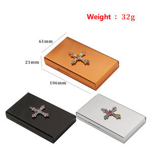 Étui à cigarettes en alliage d'aluminium Erliao avec motifs géométriques, artisanal, en métal, pour fumer - Product Image 6