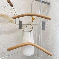 Cintres en bois pour enfants, crochet métallique avec clip antidérapant, produits de luxe, fabrication chinoise, vente en gros,