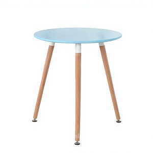Wholesale Modern Beech <b>Leg</b> Small Round Wooden <b>Coffee</b> <b>Table</b> with Chairs <b>for</b> Dining Room Cafe Home Interior Setup - Product Image 1
