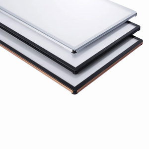 קיר רכוב 5000 Lux בהירות גבוהה כיכר צורת אלומיניום מסגרת פרסום תצוגת משלוח עומד קצה מואר <span class=keywords><strong>Led</strong></span> זכוכית תיבת אור - Product Image 3