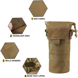 Free Sample Tactical <b>Foldable</b> <b>Water</b> <b>Bottle</b> Pouch Kettle Storage Bag Men Accessory Pack - Product Image 4