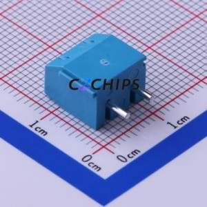 KF301-5.0-2P Screw Terminal Block Through hole Component (THT),P=5mm Connector 1x2P 5mm Blue Through Hole - Product Image 2
