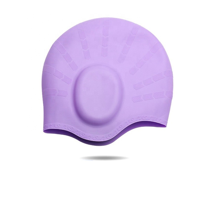 Cuffia Da Nuoto In Silicone Viola - Taglia Bambino S, Impermeabile E Comfortevole