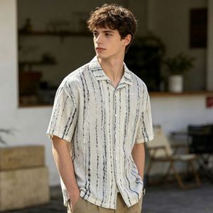 Camisa corta de lino 100% con botones, manga corta, de algodón blanco liso con cuello y botones. - Product Image 2