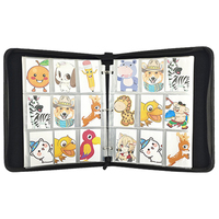 Modernqiu personnalisé 9 poches en cuir carte liant 3 anneau carte à collectionner protection Album Photo Design coloré imprimé Logo PU PP