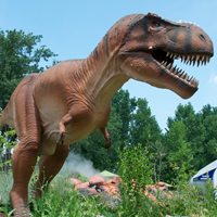 Décor de parc d'attractions sur le thème des dinosaures en acier personnalisé pour les événements d'Halloween, utilisation en intérieur/extérieur, zones de jeux éducatives