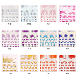 Hot Sale DIY Round Eyes Hair Self Adhesive <strong>Rhinestone</strong> Stickers Colorful <strong>Stick</strong> <strong>on</strong> Makeup Face Gems Sticker for Festival Party - Product Image 3