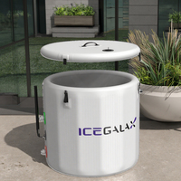 Baignoire à glace gonflable en PVC de forme cylindrique, design pliable et portable, idéale pour la thérapie par le froid à domicile