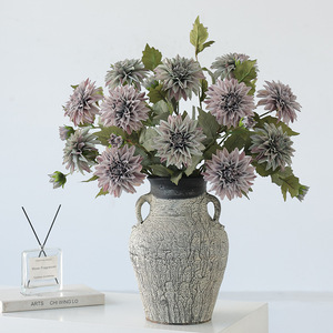 Dahlias artificiels aux couleurs d'automne, fleurs en soie hautement réalistes, décoration de mariage et de maison, style moderne - Product Image 4