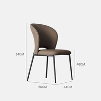 Chaises en métal et cuir de style italien moderne et simple, vente directe d'usine, pour salle à manger et usage domestique