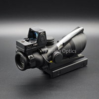 Tactical Combo Prism Scope 4x32 Real Fiber Steel Seal Logo Mini Red Dot Sight Green/Red Chevron Reticle Hunting 20mm/21mm Mount