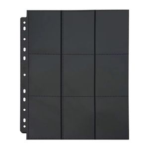   Classeur à anneaux PP noir pour cartes à collectionner, 11 trous, double face, 9 pochettes, avec couverture en PVC, pages de rangement pour cartes à insérer latéralement - Product Image 3