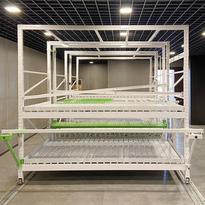 हाइड्रोपोनिक बढ़ती प्रणाली मोबाइल ऊर्ध्वाधर वृद्धि रैक चल रहे हाइड्रोपोनिक ऊर्ध्वाधर खेती मोबाइल का रैक - Product Image 3