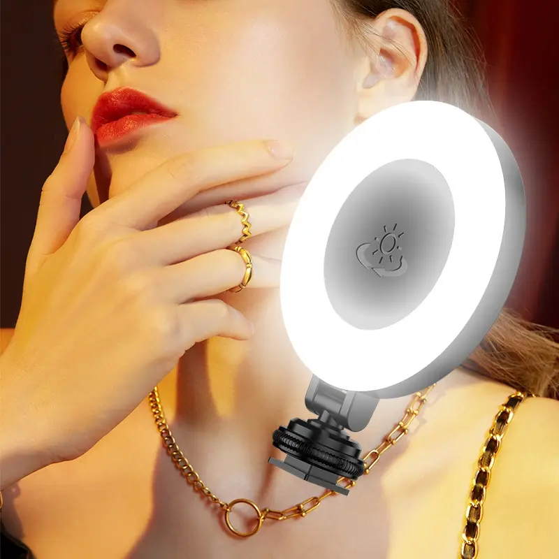 multiport widely compatible mini ring light for selfie phone portable video lighting for beauty fill light