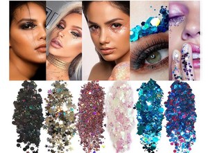 Grosir Glitter Kosmetik Jumlah Besar Longgar Kuku Perak Glitter Campuran Chunky Glitter Bubuk Label Pribadi - Product Image 5