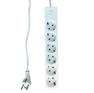 Tablero de cableado de 6 vías de estilo alemán, interruptor de enchufe europeo con 6 salidas, enchufes alemanes y tira de calibre - Product Image 4