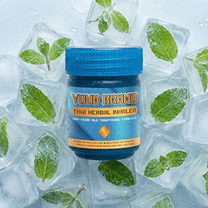 Inhalateur nasal en plastique aux herbes thaïlandaises, menthol naturel, camphre, cannelle pour le bien-être et la relaxation, authentique produit à base de plantes thaïlandais - Product Image 2