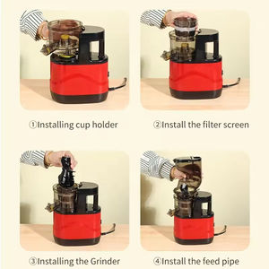 Extractor de jugo lento eléctrico doméstico totalmente automático, multifuncional, comercial, con separador de pulpa para jengibre, para exportación. - Product Image 4