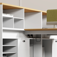Station de travail modulaire moderne en forme de L pour 2 personnes mobilier de bureau et table de bureau