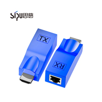 SIPU kabel konverter, hdmi Rj45 Extender 30m 60m hdmi ke Rj45 pembagi pembagi 30m
