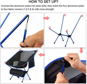 حفظ اختراع جديد للمشي لمسافات طويلة كرسي محمول خفيف للغاية على ظهره كرسي تخييم من سبائك الألومنيوم - Product Image 4