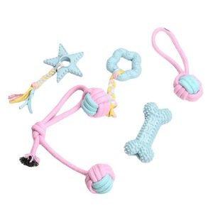 Juguete de Cuerda para Masticar para Perros, Juego de Juguetes de TPR para Cachorros, Limpieza de Dientes Pequeños, Juguete para Mascotas - Product Image 5