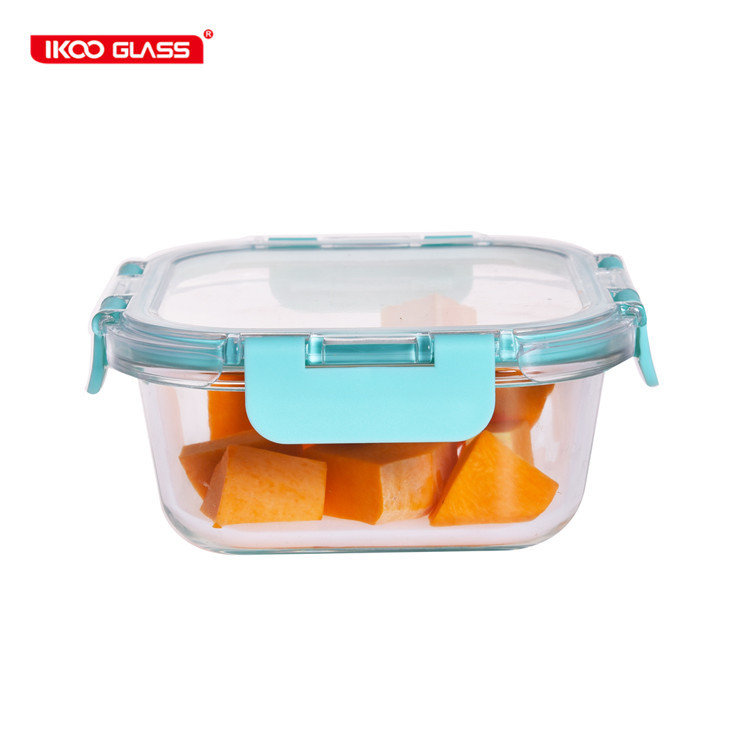 Micro-ondable haute borosilicate verre ensemble de récipient de stockage de nourriture boîtes